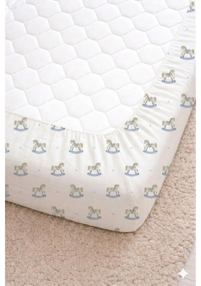 Pamuk Lastikli Bebek Çarşafı + Yastık Kılıfı Park Yatak 60x120 70x110 70x120 Uyumlu