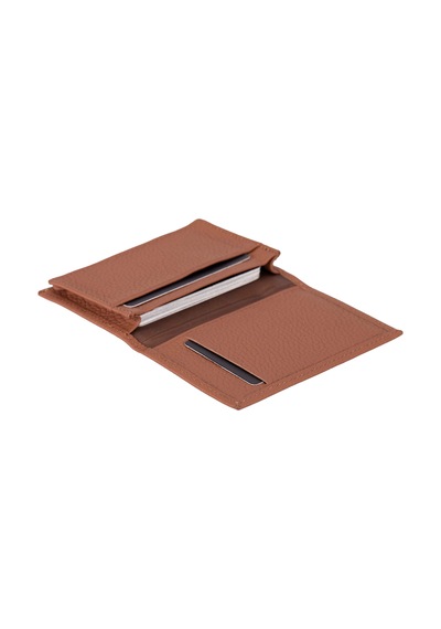 Bloominbag Bloomcard Verta Desert Tan Hakiki Deri Dikey Kartlık kahverengi