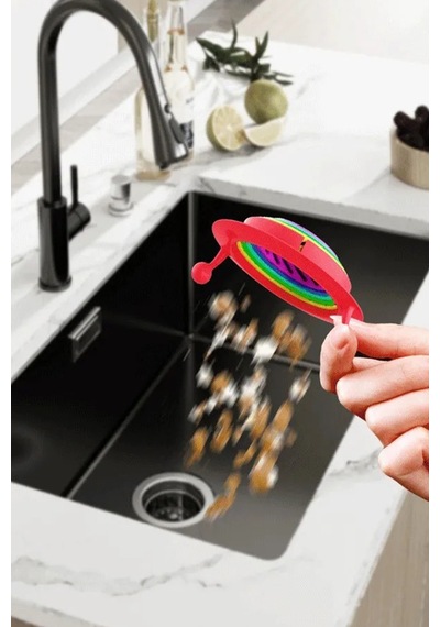 6 Kademeli Renkli Lavabo Süzgeçi Lavabo Mesh Süzgeç Kapağı Banyo Mutfak Süzgeci Plastik Diğer