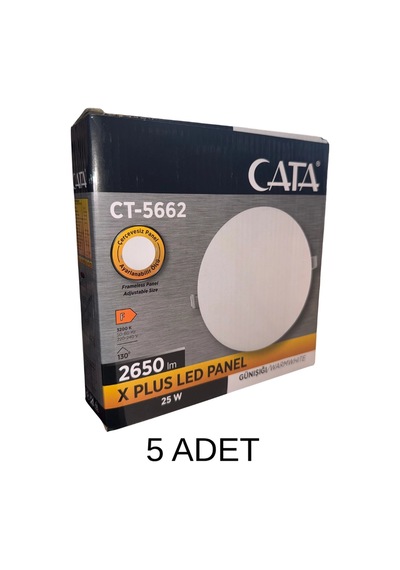 Cata Ct-5662 Ayarlanabilir X Plus Led Panel 25w Günışığı - 5 Li Paket