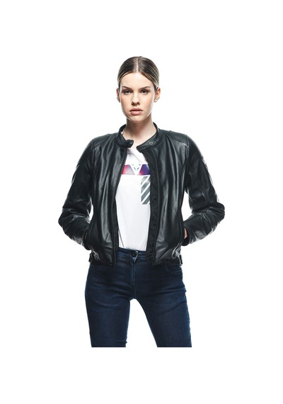 Dainese Electra Kadın Deri Montu Siyah