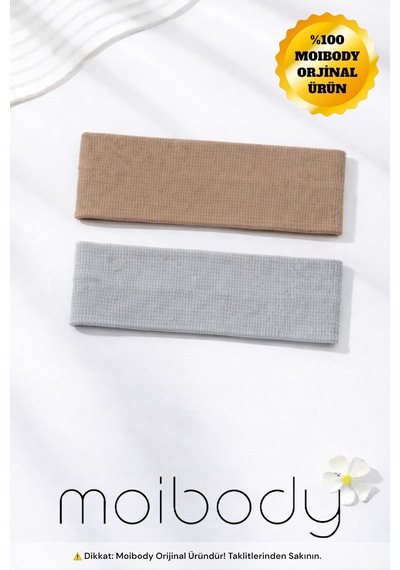 2li Örme Saç Bandı Seti Orlon Kumaş Kahve Gri Spor Günlük Şık Headband 2likahvegri 2likahvegri