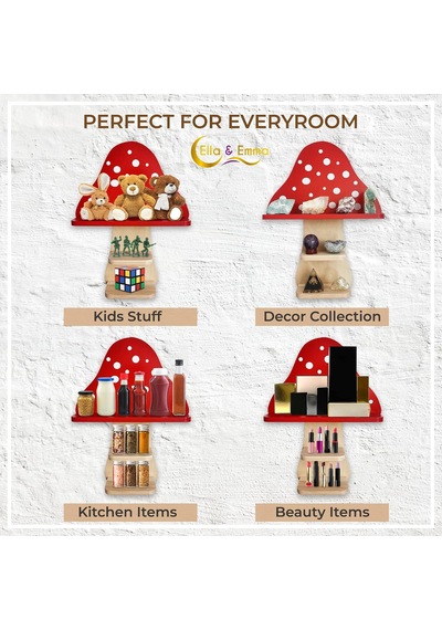 Tr Yüzer Ahşap Mantar Rafı - Banyo Rafları, Kristal Raf, Mantar Dekoru, Duvar Rafları, Köşe Kitaplık Olarak Ev Y Diğer