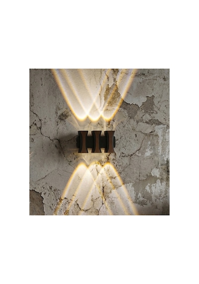 Dekoratif Modern Led Duvar Aplik - 6w 3 Aşağı 3 Yukarı Işık İzli Antre Balkon Lamba - 3000k Günışığı - Şık Gece Lambası,bohem Günışığı-3000k