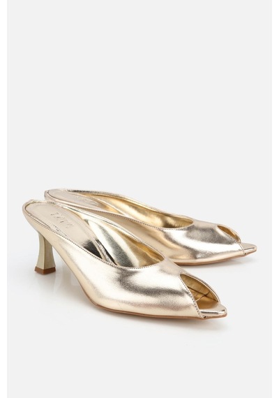 Yaya Kadın Gold Kısa Topuklu Günlük Stiletto