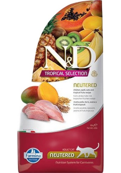 Tropical Selection Tavuk Etli Kısırlaştırılmış Yetişkin Kedi Maması 10 Kg