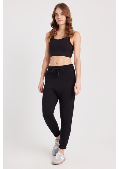 Tudors Kadın Relax Fit Rahat Kesim Şardonlu 3 Cepli Lastikli Jogger Paça Siyah Eşofman Altı-37884 Tudors Kadın Relax Fit Rahat Kesim Şardonlu 3 Cepli Lastikli Jogger Paça Siyah Eşofman Altı-37884