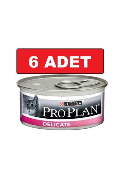 Purina Pro Plan Delicate Hindili Hassas ve Seçici Yetişkin Kedi Konservesi 6 x 85 G