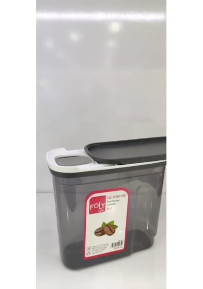 1.8 Litre Poly Erzak Saklama Kabı Kızaklı Kapak Royaleks-bnm-0650