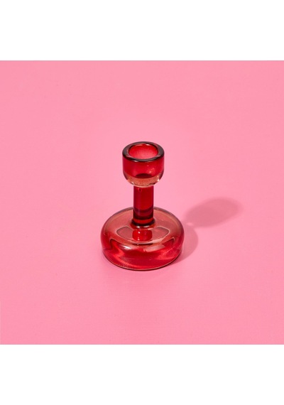 Kpmm Cam Şamdan - Asorti - 7x7x10 Cm Renkli