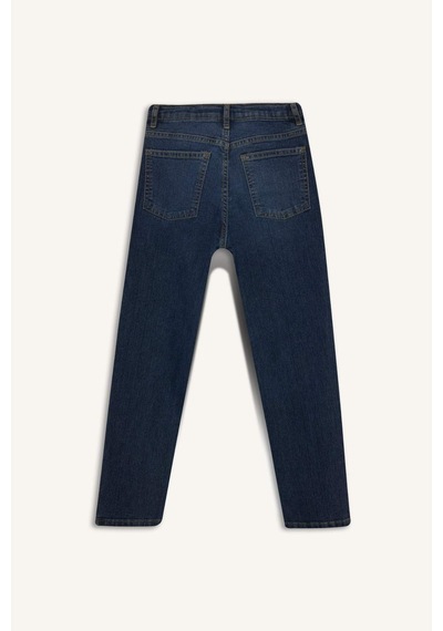 Defacto Erkek Çocuk Straight Fit Düz Paça Jean Pantolon F0455a825aunm35 Mavi