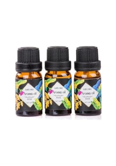 3 Lü Esansiyel Uçucu Yağ 3x10ml Rose Gül Kokulu Buhurdanlık Yağı Set, Difüzör, Banyo Ve Oda Kokusu Abundance Prosperity