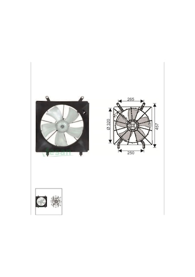 Honda Crv Sağ 2002-2006 Davlumbazlı Fan Motoru