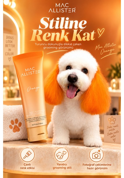 Mac Allister Kedi Köpek Tüy Boyası Turuncu Renkli 150 Ml
