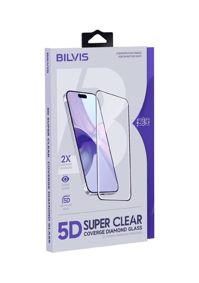 Apple İphone 17 Pro/18 Pro Bilvis 5d Super Clear Diamond Cam Ekran Koruyucu