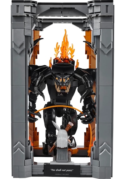 LEGO® Icons Yüzüklerin Efendisi: Balrog™ Kitaplık Dekoru 10367 - Yetişkinler için Dekoratif Film Hatırası Model Yapım Seti (1201 Parça)