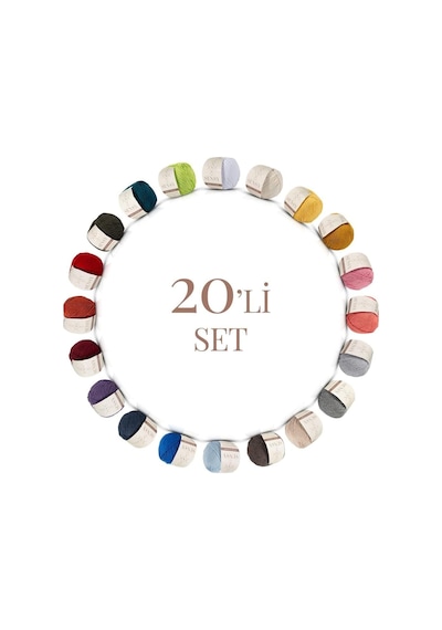 Tr Premium 20 Adet 50gr Baby Cotton Amigurumi Ve Punch Ipi Set20
