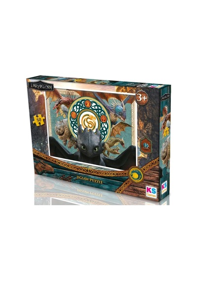 Ks Games 50 Parça Ejderhanı Nasıl Eğitirsin Çocuk Puzzle - Erkek Çocuk - 5 Yaş Üzeri