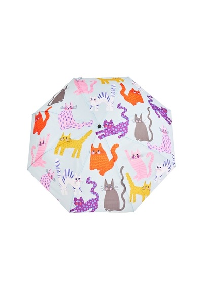 Original Duckhead Duck Kompakt Şemsiye Arty Cats Ice renkli
