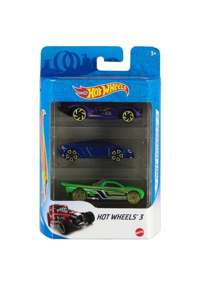 Hot Wheels 3'lü Araba Seti K5904 Şeffaf