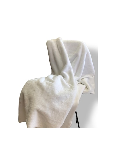 Zp Toscana , 800 Gr Ithal Kar Beyaz Peluş Kumaş 100x150cm Tekstil, Ev Tekstili Beyaz Beyaz