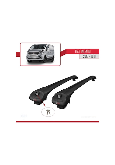 Fiat Talento 2016-2021 Arası İle Uyumlu Ace-1 Ara Atkı Tavan Barı Siyah