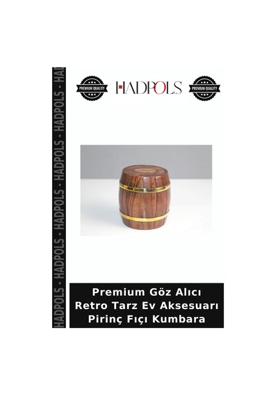 Premium Göz Alıcı Retro Tarz Ev Aksesuarı Pirinç Fıçı Kumbara