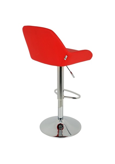 Bürocci Texas Bar Taburesi - Kırmızı Deri - 9506S0116 Çok Renkli