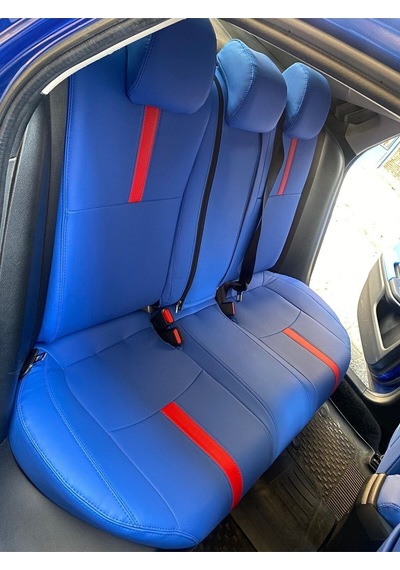 Honda Fc5 Arka Sırt 2+1 Arka Sırt Kolcaklı Model Komple Mavi Deri Uyumlu