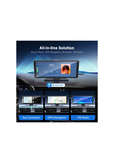 9003d, 10.26 İnç Kablosuz Carplay & Android Auto Ekran, 4k Dvr Ön Yol Kayıt - 1080p Arka Park Kamera Diğer