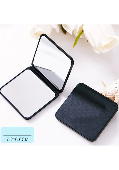 Ayn-100 Mini Katlanabilir Portatif Ayna- Taşınabilir Makyaj Aynası - Cep/çanta Aynası Mavi