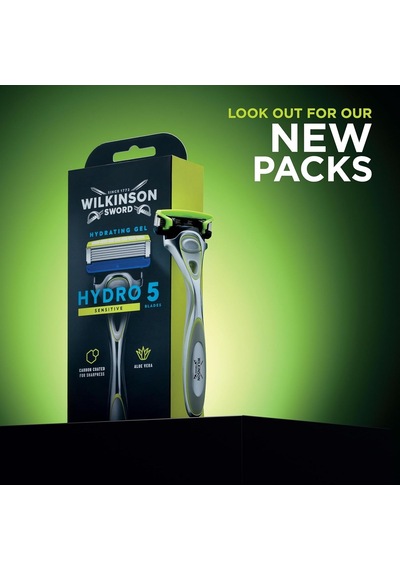 Wılkınson Sword - Hydro 5 Erkek Tıraş Makinesi / Aloe Vera Tahrişi Azaltmak İçin / Hassas Nemlendirici Jel Ve Düzel