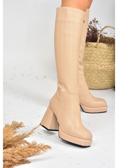Fox Shoes Ten Platform Topuklu Kadın Çizme L282390109