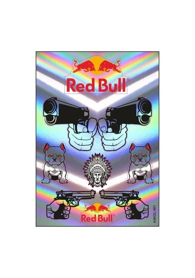 A5 Hologram Sticker 071 Tek Paket Çoklu Sticker Siyah