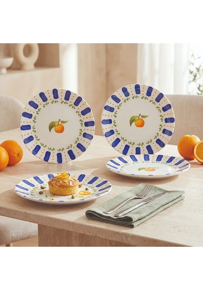 Güral Kayısı Desenli 4lü 19 Cm Porselen Pasta Tabağı Seti Diğer