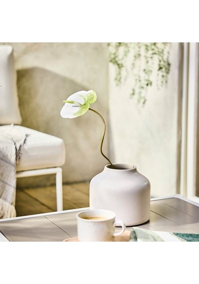 Ikea Smycka Yapay Çiçek, Beyaz, 66 Cm, İç-dış Mekan Anthurium