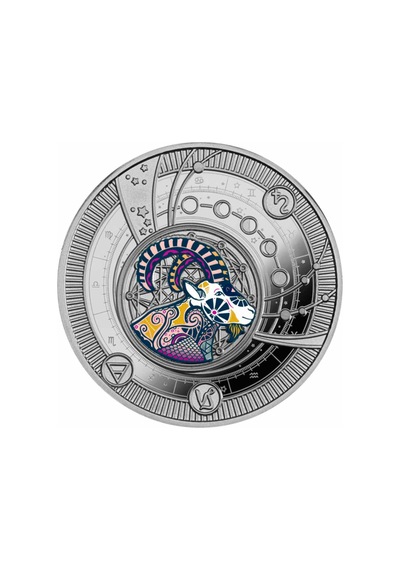 Agakulche Oğlak Burcu Gümüş Sikke Coin Kolye