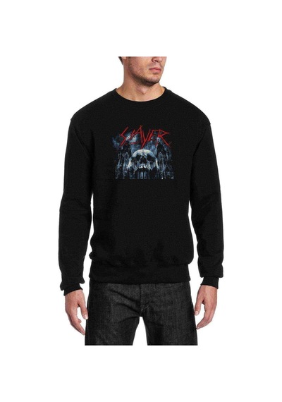 Slayer B Sides & Rarities Slayer Baskılı Siyah Erkek Sweatshirt