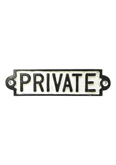 Kreatif Kraft 83516 &apos Private&apos Cast Iron Sign