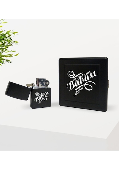 Kişiye Özel Babaların Babası Tasarımlı Siyah Metal Sigara Tabakas N11.1344