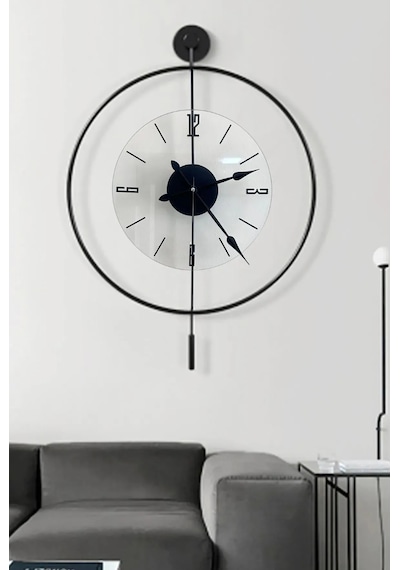 MetaQuartz Aksesuar (Büyük Boy-50*75 cm)Siyah Luxry Şefaf Cam , Modern Dekoratif Metal Cam
