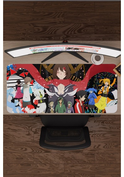 Kagerou Project Kaymaz Dikişli Kauçuk Oyuncu Mousepad V2 - 90x40 Xxl Gaming Mouse Pad Fare Altlığı