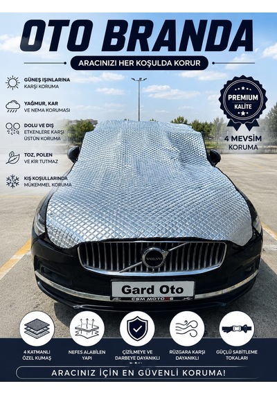 Gard Oto Universal Araç Brandası Metalik Gri
