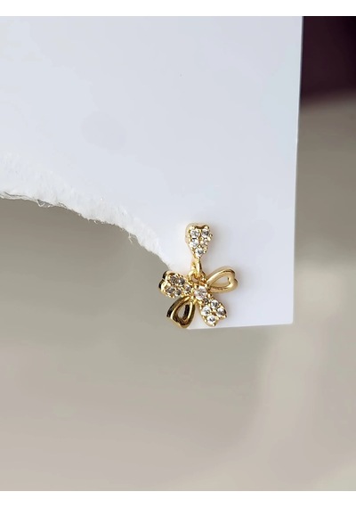 Sallantılı Fiyonk Kurdela Model Kıkırdak Piercing Tragus Helix Altın Gold Renk Küpe Gold