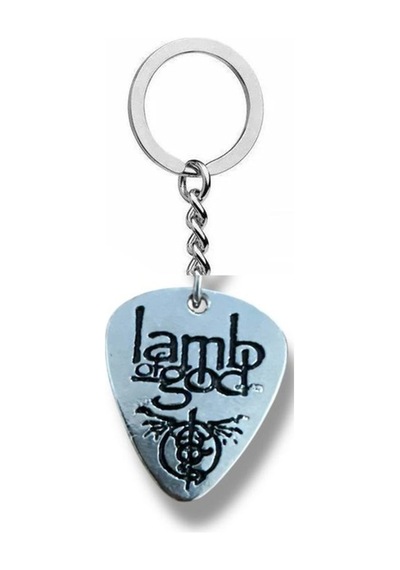 Lamb Of God Rock Grubu Pena Şeklinde Çift Taraflı Rock İşaretli Metal Anahtarlık