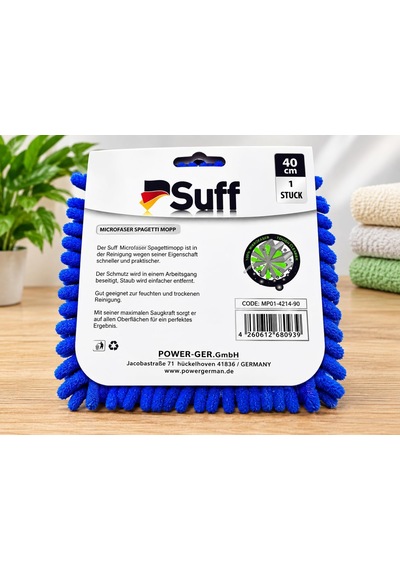 Suff 40 Cm Mikrofiber Spagetti Mop Bezi Islak & Kuru Temizlik Karma Renk Çok Renkli