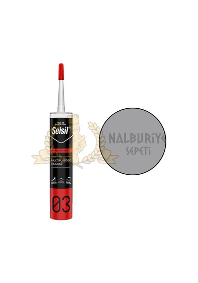 Selsil Genel Amaçlı Silikon ALÜMİNYUM GRİ 322 gr.
