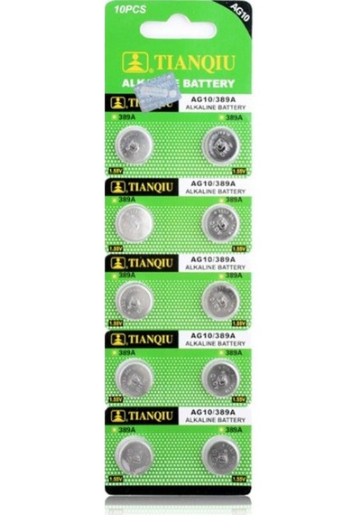 Tıanqıu Ag10 Lr1130/389 Alkalin 10'lu Düğme Pil Arbltgszmnvıfwc60nl