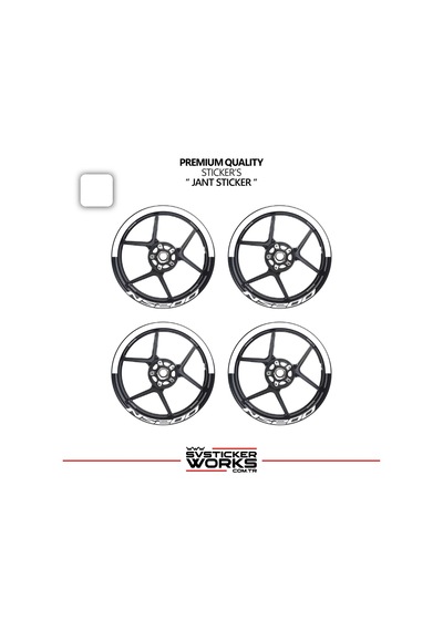 Bajaj Ns200 Jant Şeridi Yarım Jant Kaplama & Ns200 Yazı Sticker Seti 82059034
