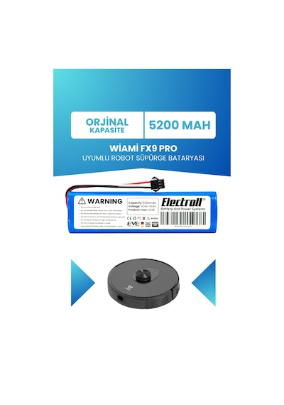 Wiami Fx9 Pro Robot Süpürge Batarya 5200mah Pil